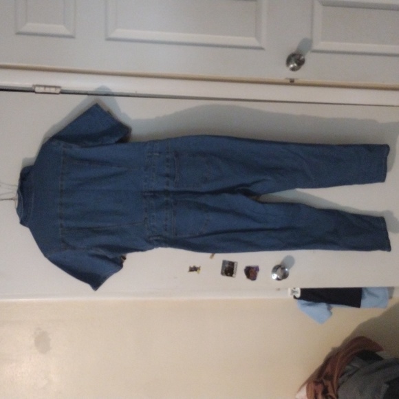 SHEIN Essnce Button Front Denim Jumpsuit - Picture 8 of 14